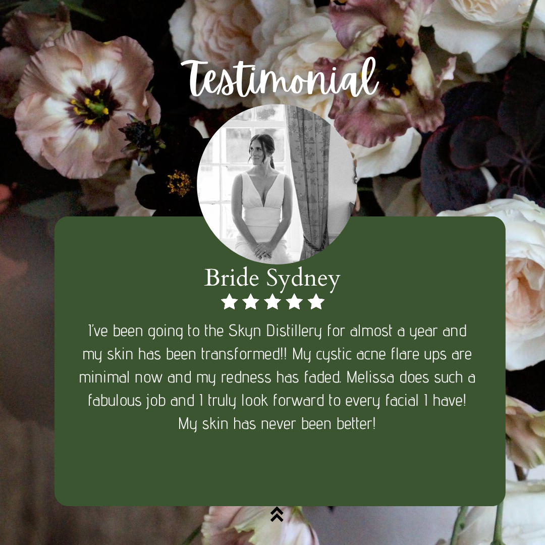 Testimonial experience from a minnesota bride who used the skyn distillery to get her skin ready for her wedding day.